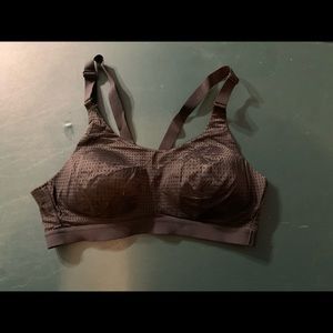 Black Jersey Material Sports Bra